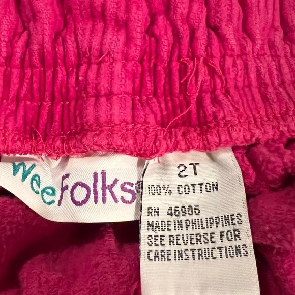 LITTLE girl’s hot pink wide whale corduroy pants w elastic waist - Picture 4 of 4